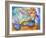 Blue Mermaid-sylvia pimental-Framed Art Print