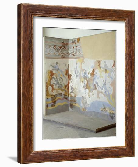 Blue Monkeys, Fresco from B Complex, Room 6 of Akrotiri, Thera-null-Framed Giclee Print