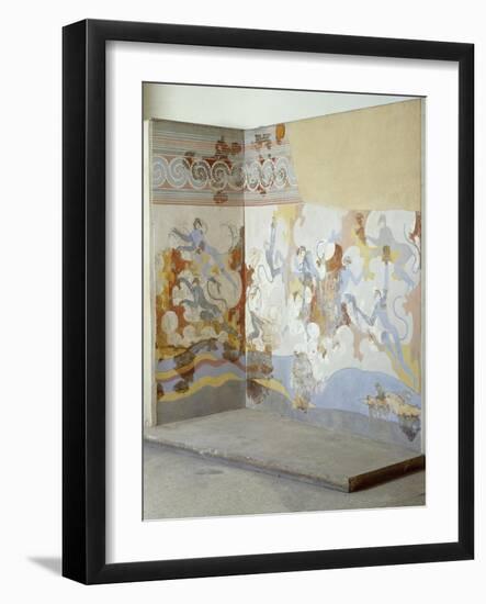 Blue Monkeys, Fresco from B Complex, Room 6 of Akrotiri, Thera-null-Framed Giclee Print