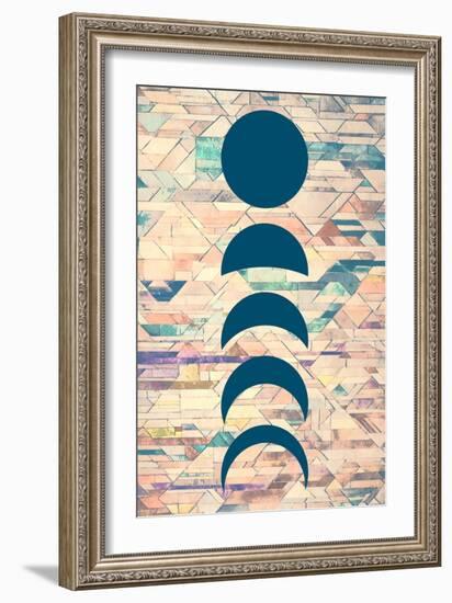 Blue Moon Phases-null-Framed Art Print