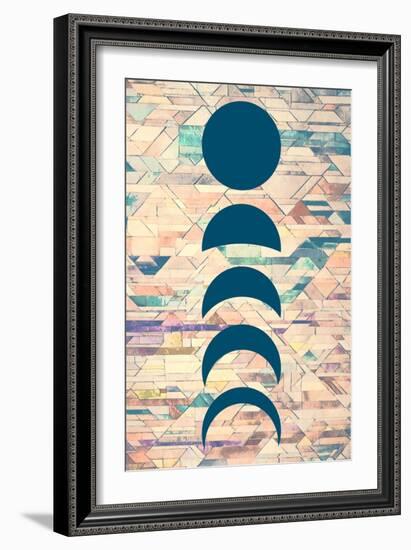 Blue Moon Phases-null-Framed Art Print