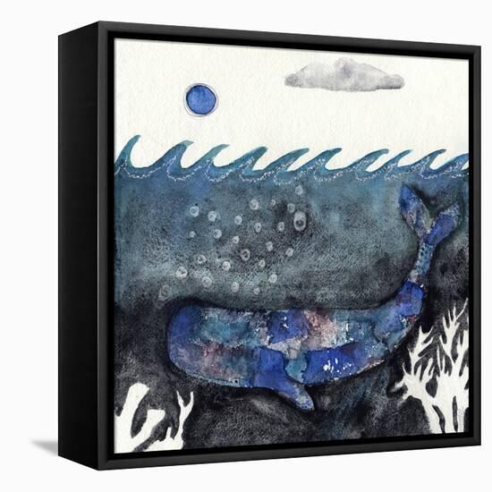 Blue Moon Whale-Wyanne-Framed Premier Image Canvas