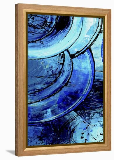 Blue Moons I-Erin Ashley-Framed Stretched Canvas