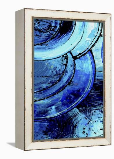Blue Moons I-Erin Ashley-Framed Stretched Canvas