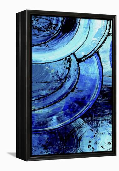 Blue Moons I-Erin Ashley-Framed Stretched Canvas