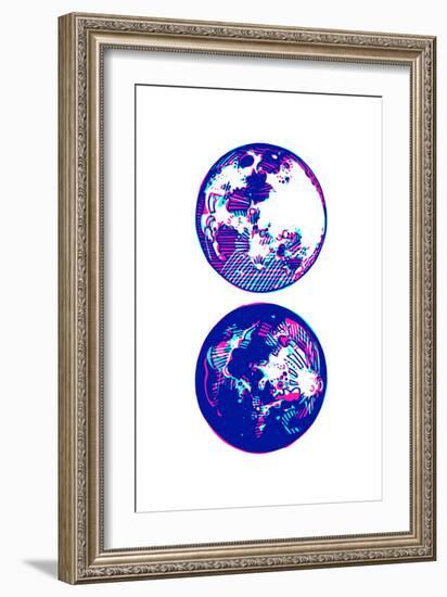 Blue Moons-null-Framed Art Print