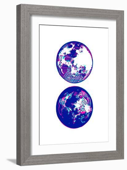 Blue Moons-null-Framed Art Print