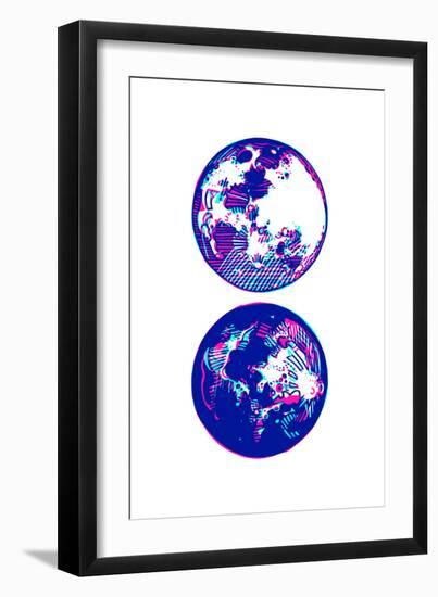 Blue Moons-null-Framed Art Print