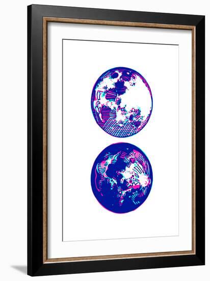 Blue Moons-null-Framed Art Print