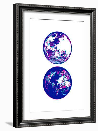 Blue Moons-null-Framed Art Print