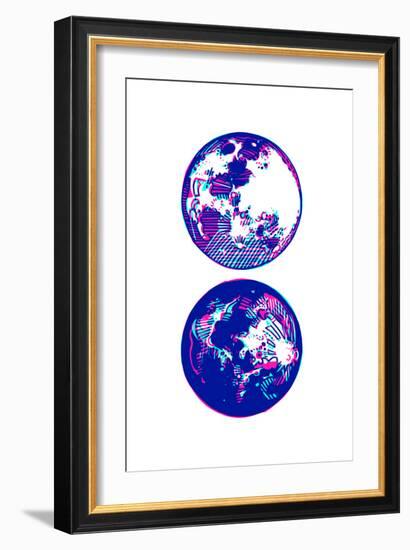 Blue Moons-null-Framed Art Print