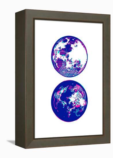Blue Moons-null-Framed Stretched Canvas