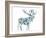 Blue Moose Triangles-OnRei-Framed Art Print