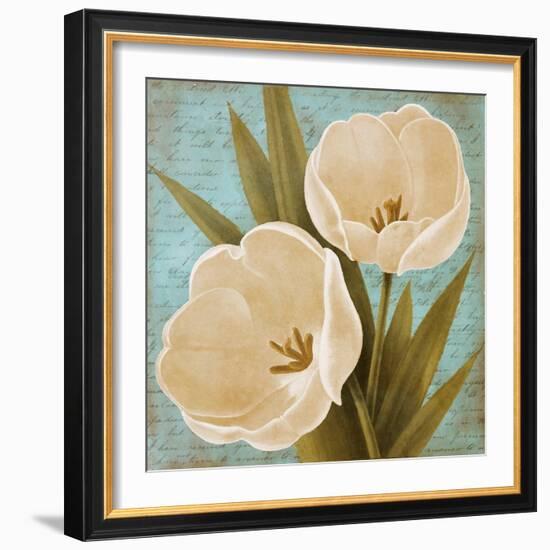 Blue Morning Tulips II-Vivien Rhyan-Framed Art Print