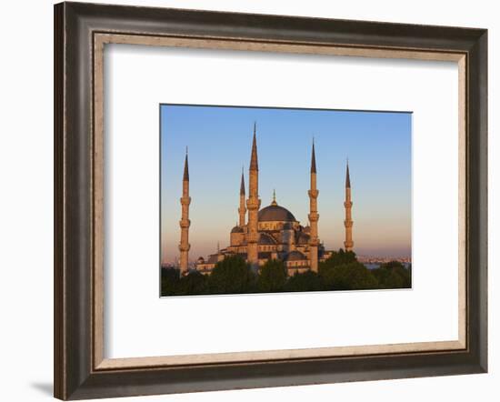 Blue Mosque at sunset, Istanbul, Turkey-Keren Su-Framed Photographic Print