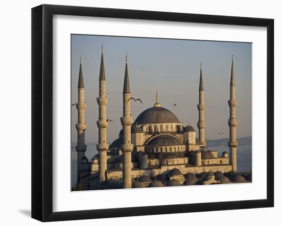 Blue Mosque, Istanbul, also known as the Sultanhamet Mosque, Gives its Name to the Surrounding Area-Julian Love-Framed Photographic Print