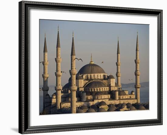 Blue Mosque, Istanbul, also known as the Sultanhamet Mosque, Gives its Name to the Surrounding Area-Julian Love-Framed Photographic Print