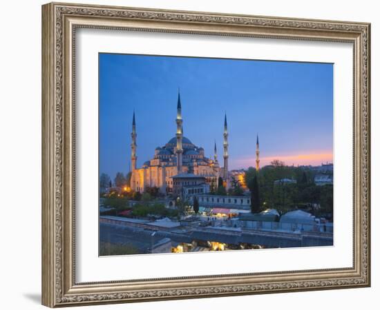 Blue Mosque (Sultan Ahmet Camii), Sultanahmet, Istanbul, Turkey-Jon Arnold-Framed Photographic Print