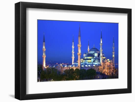 Blue Mosque (Sultan Ahmet Camii), UNESCO World Heritage Site, at Dusk, Istanbul, Turkey, Europe-Neil Farrin-Framed Photographic Print