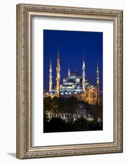 Blue Mosque (Sultan Ahmet Camii), UNESCO World Heritage Site, at Dusk, Istanbul, Turkey, Europe-Neil Farrin-Framed Photographic Print