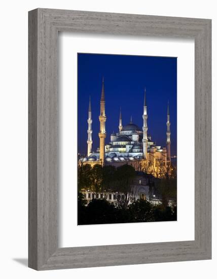 Blue Mosque (Sultan Ahmet Camii), UNESCO World Heritage Site, at Dusk, Istanbul, Turkey, Europe-Neil Farrin-Framed Photographic Print