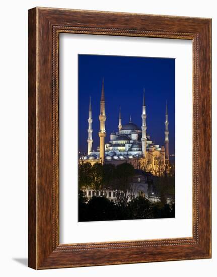 Blue Mosque (Sultan Ahmet Camii), UNESCO World Heritage Site, at Dusk, Istanbul, Turkey, Europe-Neil Farrin-Framed Photographic Print