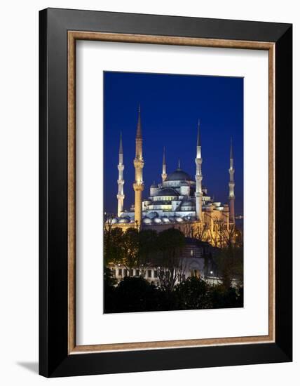 Blue Mosque (Sultan Ahmet Camii), UNESCO World Heritage Site, at Dusk, Istanbul, Turkey, Europe-Neil Farrin-Framed Photographic Print