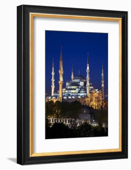 Blue Mosque (Sultan Ahmet Camii), UNESCO World Heritage Site, at Dusk, Istanbul, Turkey, Europe-Neil Farrin-Framed Photographic Print