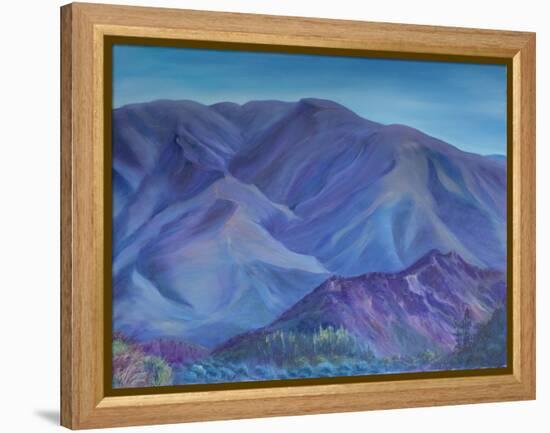 Blue Mountain, Andalusia, 2001 (Oil on Canvas)-Antonia Myatt-Framed Premier Image Canvas