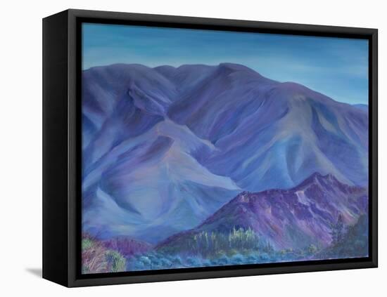 Blue Mountain, Andalusia, 2001 (Oil on Canvas)-Antonia Myatt-Framed Premier Image Canvas