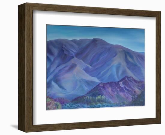 Blue Mountain, Andalusia, 2001 (Oil on Canvas)-Antonia Myatt-Framed Giclee Print