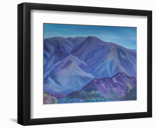 Blue Mountain, Andalusia, 2001 (Oil on Canvas)-Antonia Myatt-Framed Giclee Print