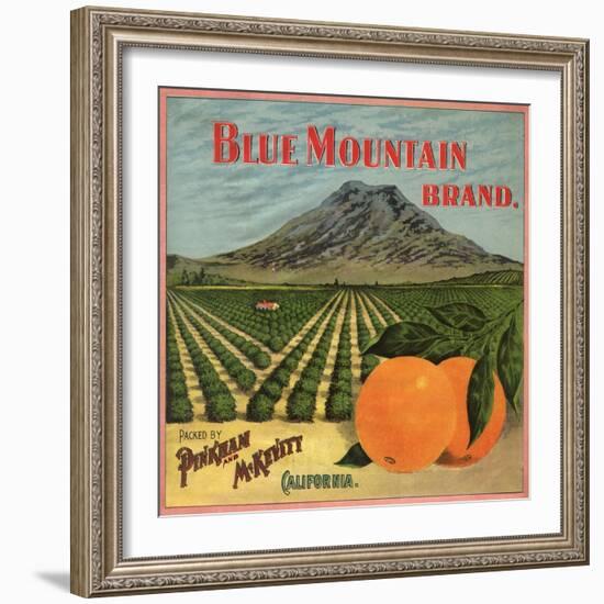 Blue Mountain Brand - California - Citrus Crate Label-Lantern Press-Framed Art Print