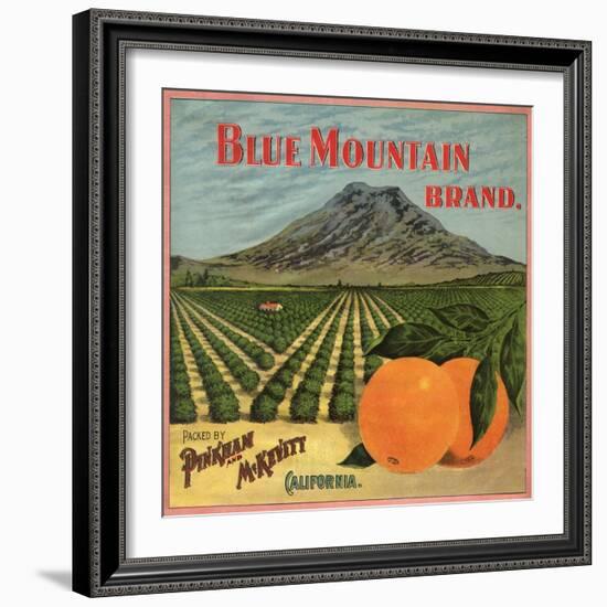 Blue Mountain Brand - California - Citrus Crate Label-Lantern Press-Framed Art Print