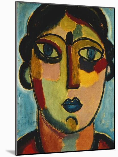 Blue Mouth; Blauer Mund, 1917-Alexej Von Jawlensky-Mounted Giclee Print