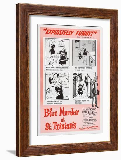 Blue Murder at St. Trinian's, Lower Right: Sabrina, 1957-null-Framed Art Print