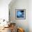 Blue Nebula-null-Framed Art Print displayed on a wall