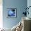 Blue Nebula-null-Framed Art Print displayed on a wall