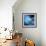 Blue Nebula-null-Framed Art Print displayed on a wall