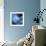 Blue Nebula-null-Framed Art Print displayed on a wall