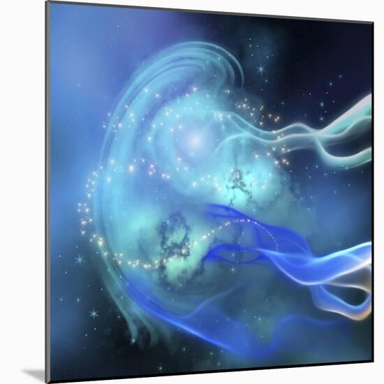 Blue Nebula-null-Mounted Art Print