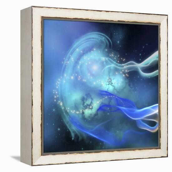 Blue Nebula-null-Framed Stretched Canvas