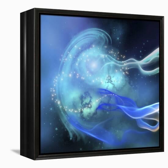 Blue Nebula-null-Framed Stretched Canvas