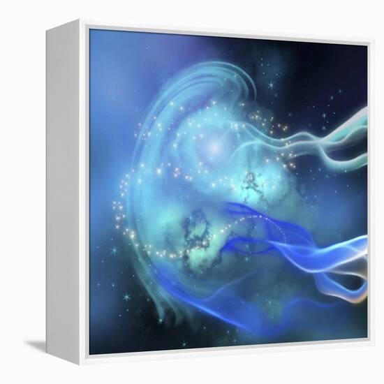 Blue Nebula-null-Framed Stretched Canvas