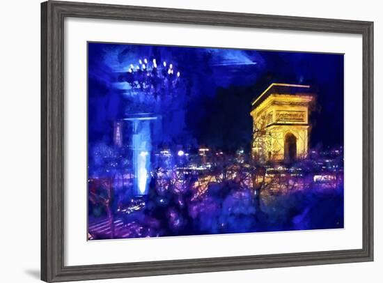 Blue Night in Paris-Philippe Hugonnard-Framed Giclee Print