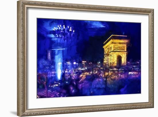 Blue Night in Paris-Philippe Hugonnard-Framed Giclee Print