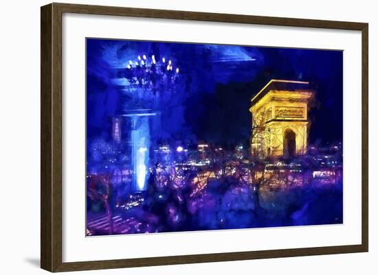 Blue Night in Paris-Philippe Hugonnard-Framed Giclee Print