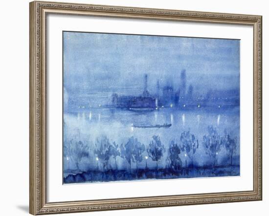 Blue Night, London-Joseph Pennell-Framed Art Print