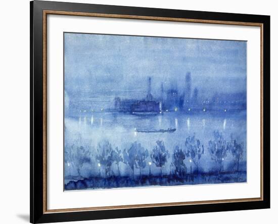 Blue Night, London-Joseph Pennell-Framed Art Print