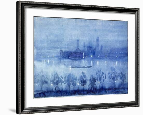Blue Night, London-Joseph Pennell-Framed Art Print
